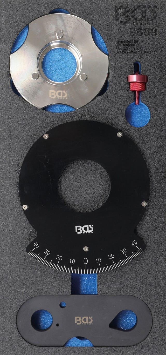 BGS Technic Werkstattwagen-Einlage, Werkstattwageneinlage teuerketten- Prüfwerkz.satz f.VAG 1,2 / 1,4 , 4-tlg - bunt