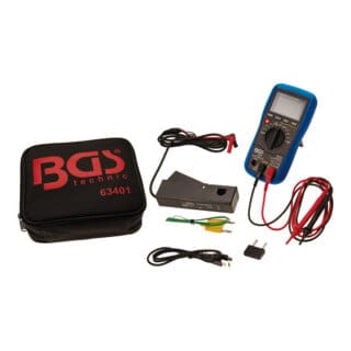 BGS Technic KFZ Spezialwerkzeuge, Kfz-Digital-Multimeterle mit USB-Schnittstelle - bunt