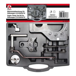BGS DIY KFZ Spezialwerkzeuge, Motor-Einstellwerkzeug-Satz für, VAG 2. 5 / 4 D / TDI Pumpe, 9 Düse - bunt