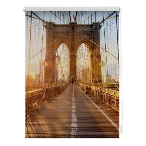 Lichtblick Rollo, ‎‎Klemmfix, 80x150 cm‎‎, Brooklyn Bridge, orange