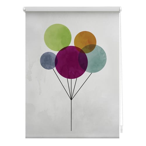 Lichtblick Rollo, ‎‎Klemmfix, 80x150 cm‎, Ballon, bunt - weiss