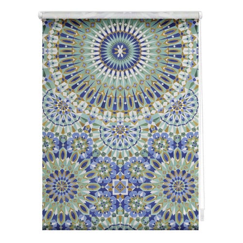 Lichtblick Rollo, ‎‎Klemmfix, 45x150 cm‎, Orientalisches Muster, blau grün