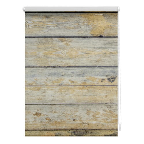 Lichtblick Rollo, ‎‎Klemmfix, 60x150 cm‎, Bretter Shabby, braun