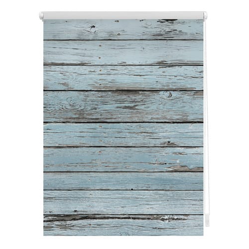 Lichtblick Rollo, ‎‎Klemmfix, 70x150 cm‎, Bretter Vintage, braun - blau