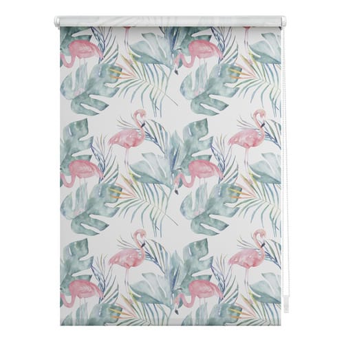 Lichtblick Rollo, ‎‎Klemmfix, 70x150 cm‎‎, Flamingo, rosa grün - gruen