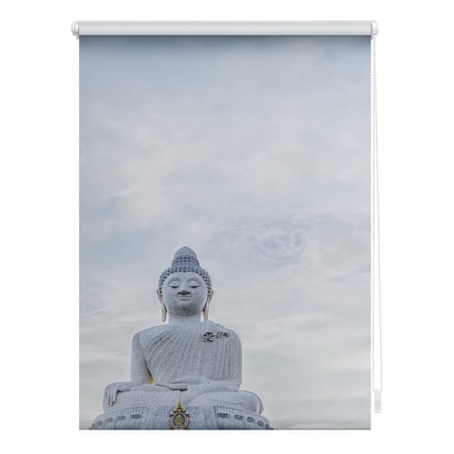 Lichtblick Rollo, ‎‎Klemmfix, 45x150 cm‎‎, Buddha, hellblau