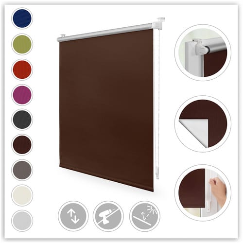 Lichtblick Rollo, ‎Thermo, ‎‎Klemmfix, 75x150 cm‎, braun