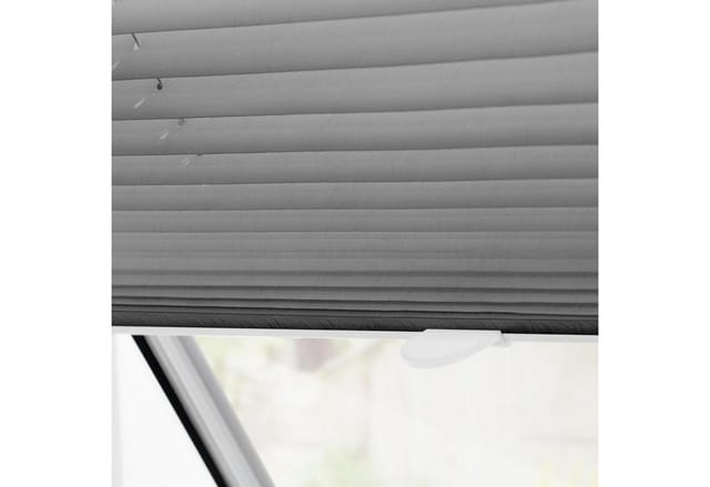 Lichtblick Plissee, Dachfenster, Haftfix, B x L: 36,3 x 60 cm, grau