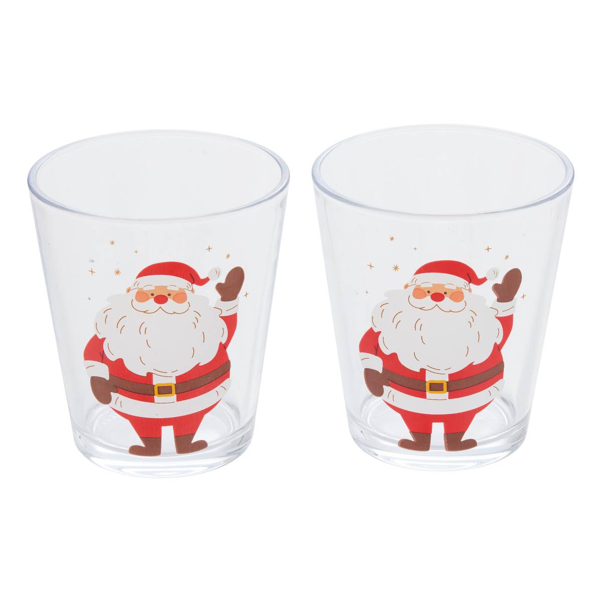 Glas Weihnachtsmann 30cl X2 - Feeric Lights & Christmas