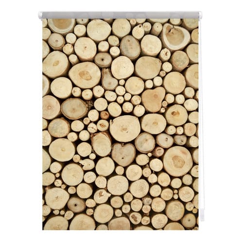 Lichtblick Rollo, ‎‎Klemmfix, 60x150 cm‎, Holzstapel - braun