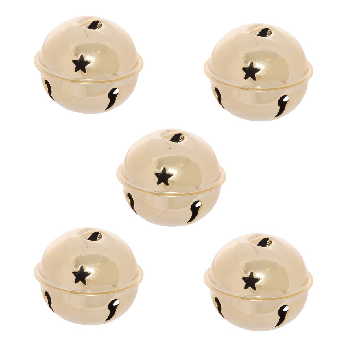 Sdn Met Grelots Gold X5 5cm - Feeric Lights & Christmas