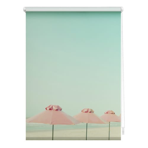 Lichtblick Rollo, ‎‎Klemmfix, 45x150 cm‎‎, Sonnenschirm, türkis rosa - orange