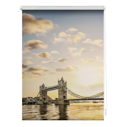 Lichtblick Rollo, ‎‎Klemmfix, 70x150 cm‎‎, Tower Bridge, rot weiß