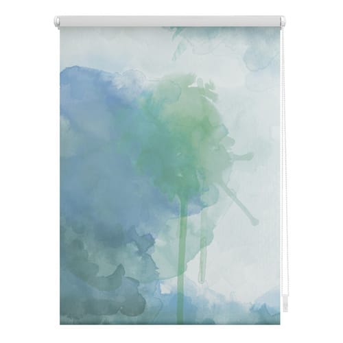 Lichtblick Rollo, ‎‎Klemmfix, 90x150 cm‎, Aquarell, blau grün