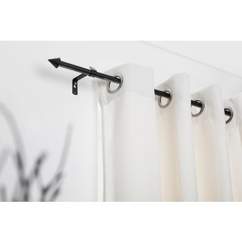 Lichtblick Gardinenstange, Länge: 6 cm, 1-läufig, Metall - schwarz