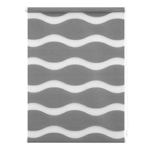Lichtblick Duo-Rollo, ‎Klemmfix, B x L: 90 x 220 cm, Welle, grau