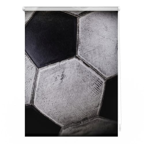 Lichtblick Rollo, ‎‎Klemmfix, 120x150 cm‎‎, Retro Fußball, schwarz weiß
