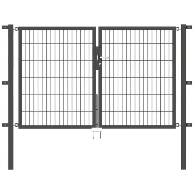 GAH ALBERTS Doppeltor »Flexo«, BxH: 224 x 1200 cm, feuerverzinkter Stahl - schwarz