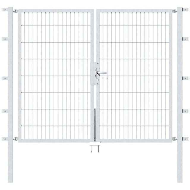 GAH ALBERTS Doppeltor »Flexo«, BxH: 224 x 1600 cm, feuerverzinkter Stahl - silberfarben