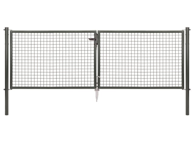 Gust. Alberts GmbH & Co. KG Doppeltor »Wellengitter«, BxH: 316,8 x 1000 cm, zinkphosphatierter Stahl - schwarz