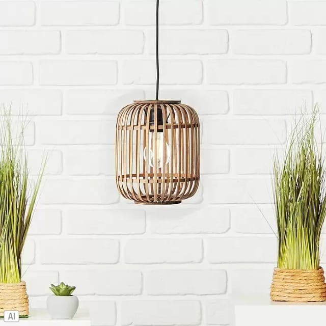 BRILLIANT Pendelleuchte »WOODROW«, 1-flammig, 60 W, Ø 210 mm, IP 20 - braun
