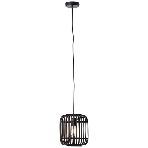 BRILLIANT Pendelleuchte »WOODROW«, 1-flammig, 60 W, Ø 210 mm, IP 20 - schwarz