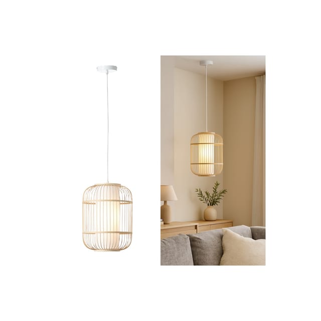 BRILLIANT Pendelleuchte »BONES«, 1-flammig, 40 W, Ø 300 mm, IP 20 - beige
