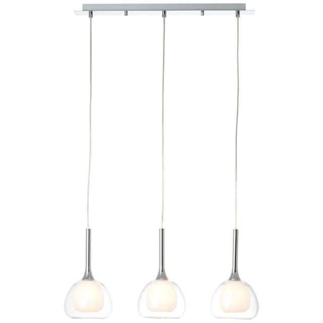 BRILLIANT Pendelleuchte »HADAN«, 3-flammig, 40 W, BxHxT: 660 x 1200 x 160 mm, IP 20 - silberfarben
