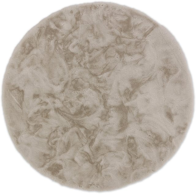 SCHÖNER WOHNEN KOLLEKTION Kunstfellteppich »Tender«, Ø 120 cm, rund, Polyester - beige