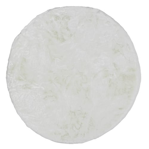 SCHÖNER WOHNEN KOLLEKTION Kunstfellteppich »Tender«, Ø 120 cm, rund, Polyester - weiss