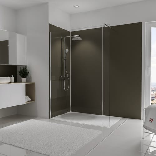 SCHULTE Duschrückwand »DecoDesign«, BxH: 90 x 210 cm, Aluminium-Verbundplatte - braun