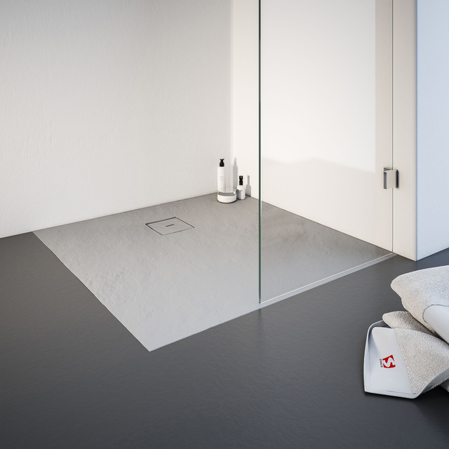 SCHULTE Duschwanne »ExpressPlus«, BxL: 120 x 120 cm, quadratisch - grau