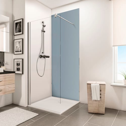 SCHULTE Duschrückwand-Set »ExpressPlus DecoDesign«, BxH: 120 x 210 cm, Aluminium-Verbundplatte - grau