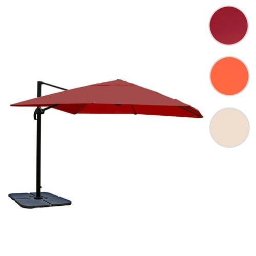 MVG Ampelschirm »MVG-A96«, 360 x 300 cm, 360° drehbar - rot