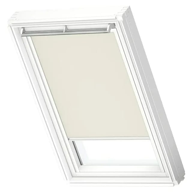 VELUX Verdunkelungsrollo hellbeige/weiß, Polyester