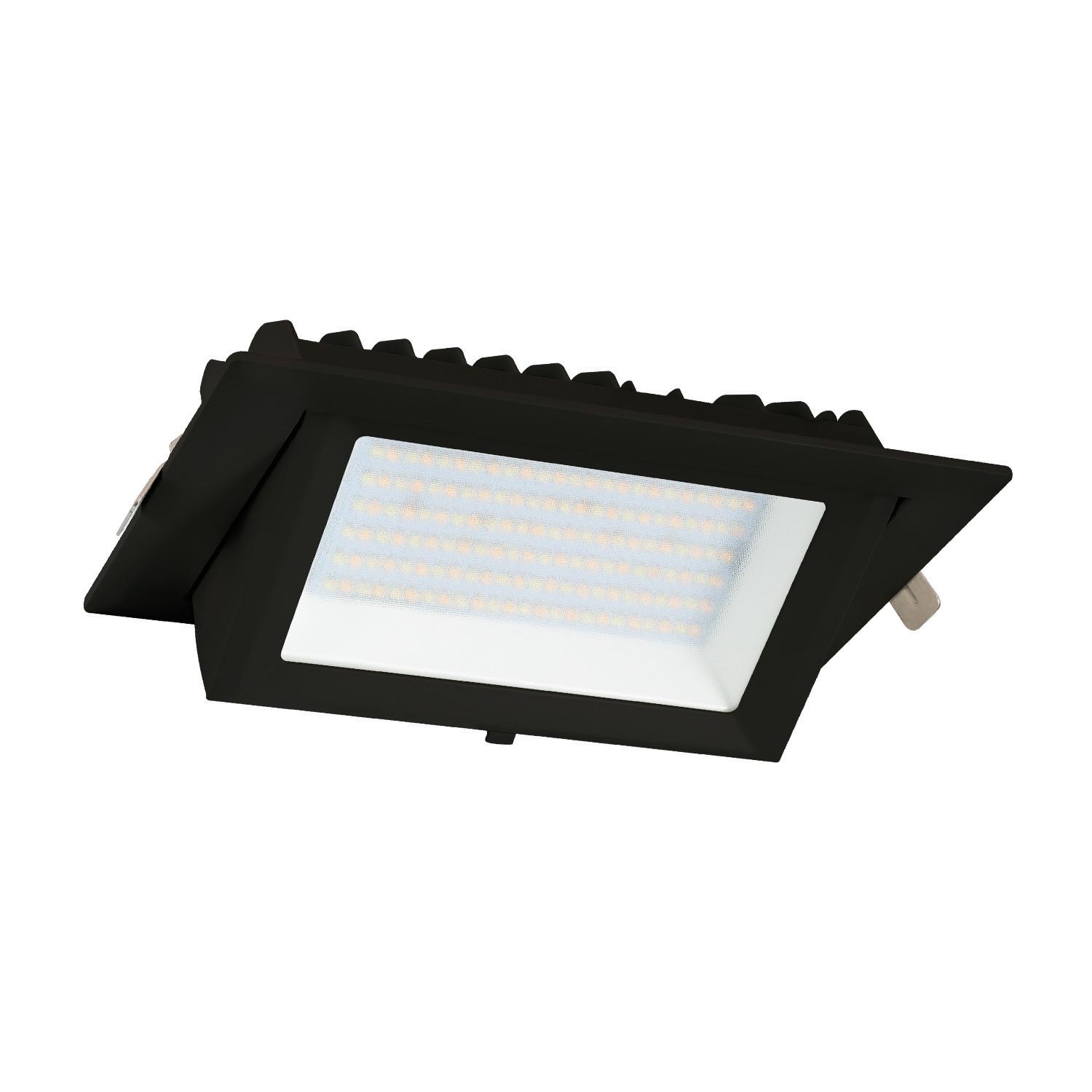 Led Downlight Schwenkbar Rechteckig Schwarz 4000k Neutralweiß 38 W