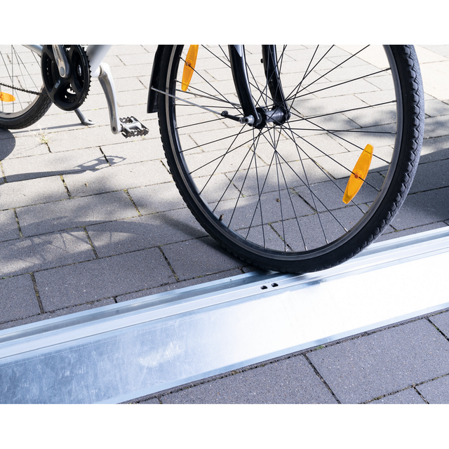 Ecostar Rampe, Länge: 109 cm, Metall, für Gerätehaus - silberfarben