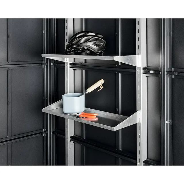 Ecostar Regal, Metall, für Gerätehaus - silberfarben