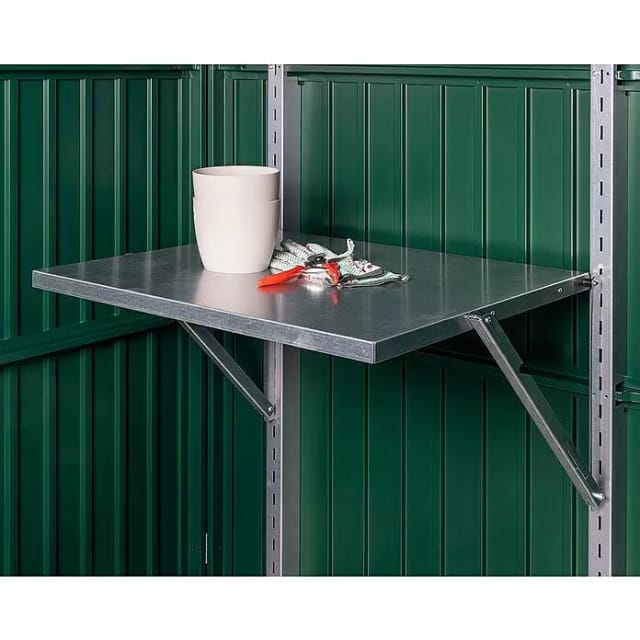 Ecostar Klapptisch, BxL: 70 x 59,1 cm, Metall, für Gerätehaus - silberfarben