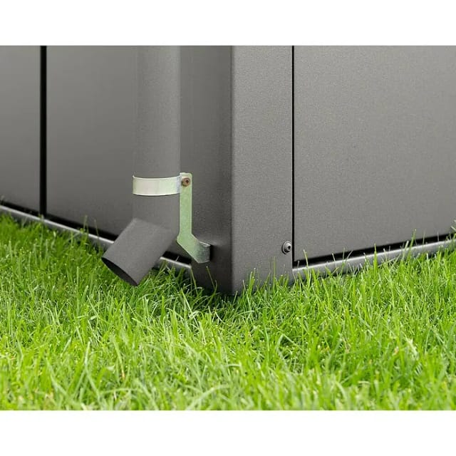 Ecostar Fallrohr, Länge: 193,6 cm, Metall, für Gerätehaus - grau