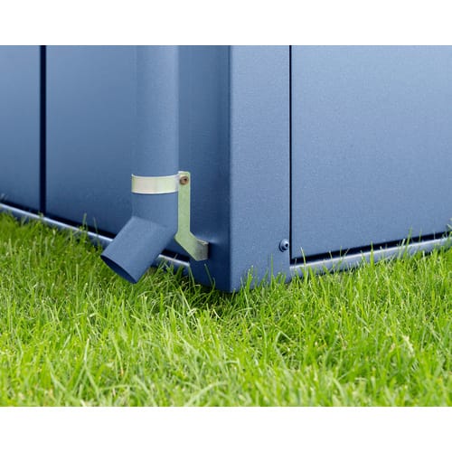 Ecostar Fallrohr, Länge: 193,6 cm, Metall, für Gerätehaus - blau