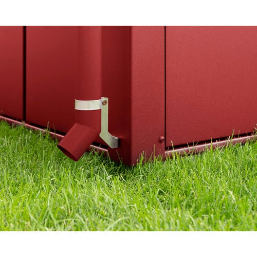 Ecostar Fallrohr, Länge: 193,6 cm, Metall, für Gerätehaus - rot
