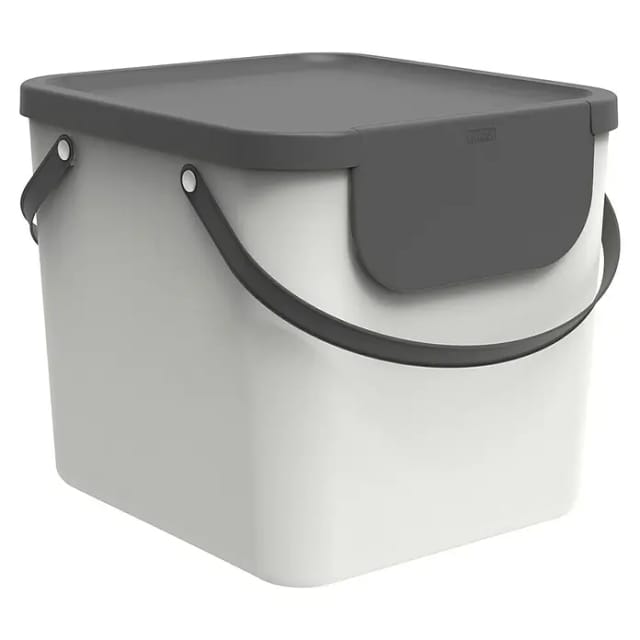 Rotho Müllsystem »Albula«, Klappdeckel, 40 l, Kunststoff - weiss
