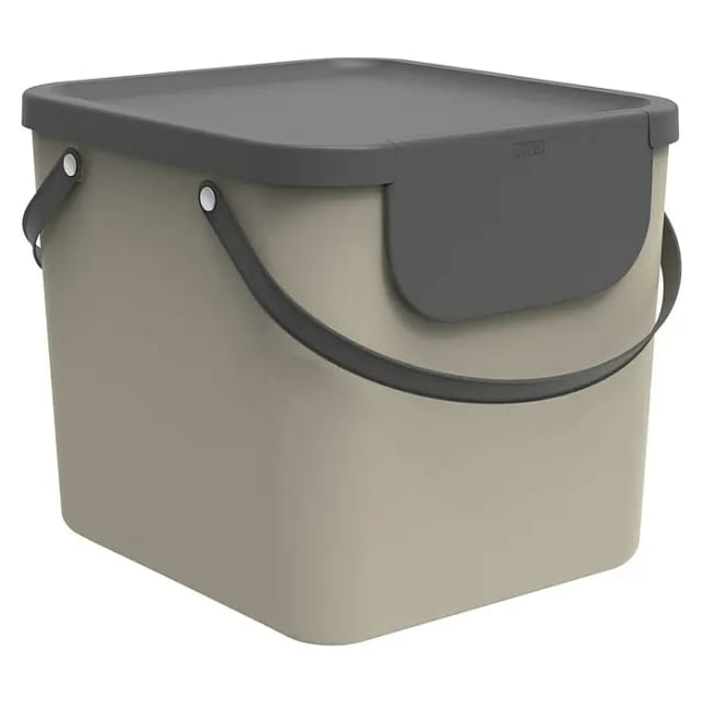 Rotho Müllsystem »Albula«, Klappdeckel, 40 l, Kunststoff - beige