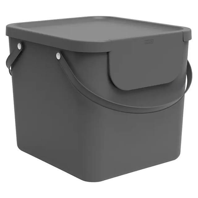 Rotho Müllsystem »Albula«, Klappdeckel, 40 l, Kunststoff - grau