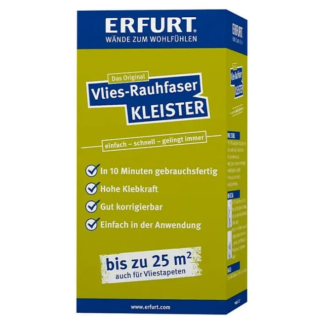 ERFURT Vlies-Rauhfaser & Kleister, 200g - weiss