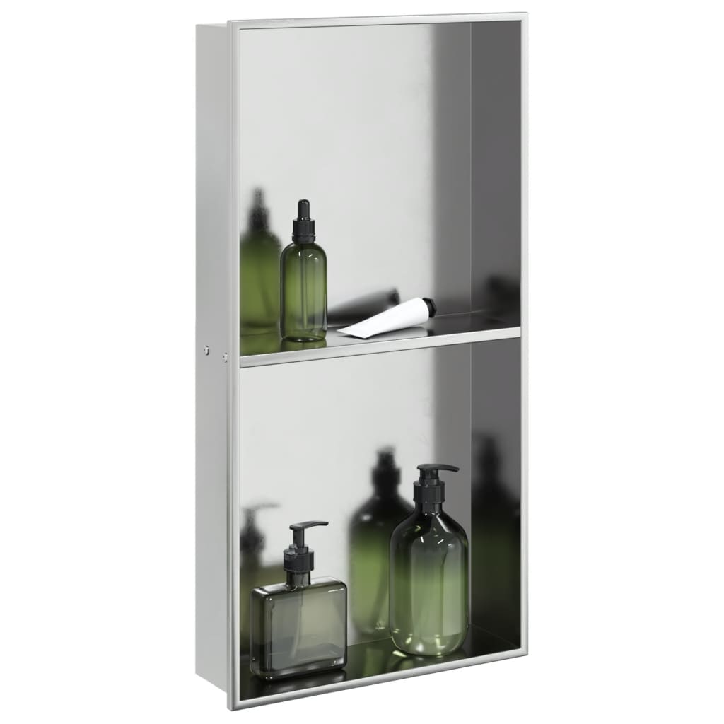 Duschnische Silbern Gebürstet 32x62x9 Cm Edelstahl