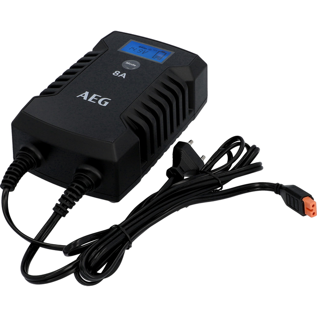 AEG Batterieladegerät, für alle gängigen 12 V und 24 V Blei-Säure-Batterien - schwarz