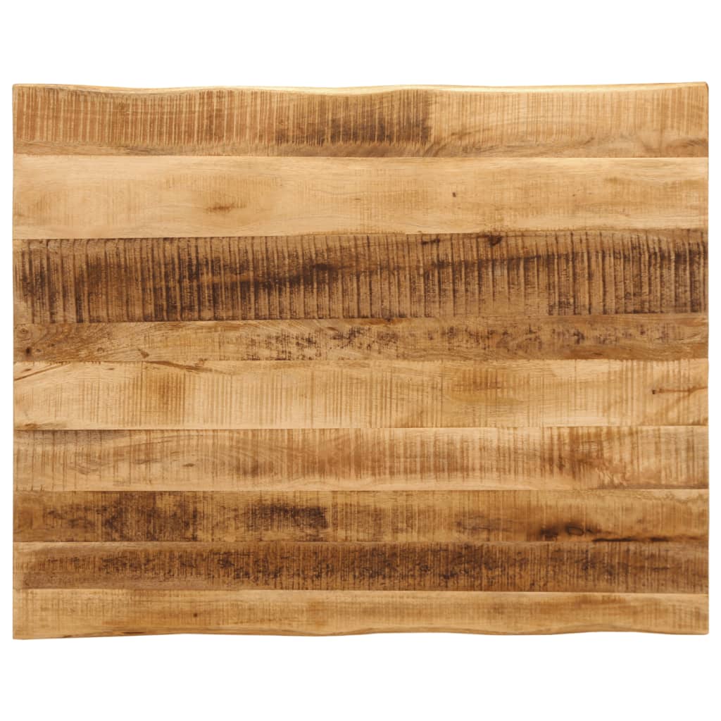 Tischplatte Mit Baumkante 100x80x2,5 Cm Raues Mango Massivholz