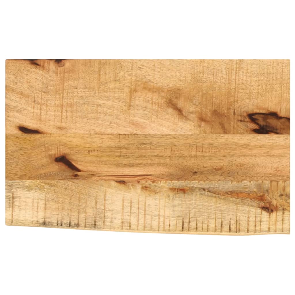 Tischplatte 60x40x3,8 Cm Baumkante Massivholz Raues Mangoholz